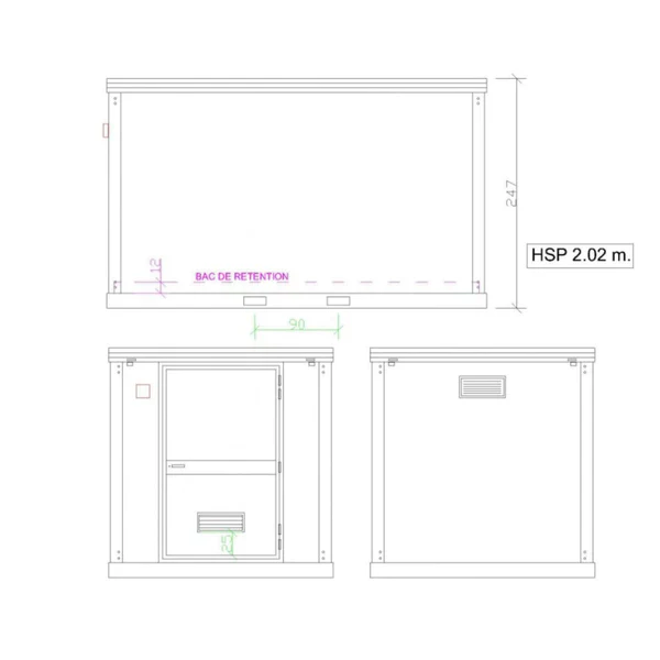 Bungalow neuf de 4 m pour stockage de produits phytosanitaires – Image 4
