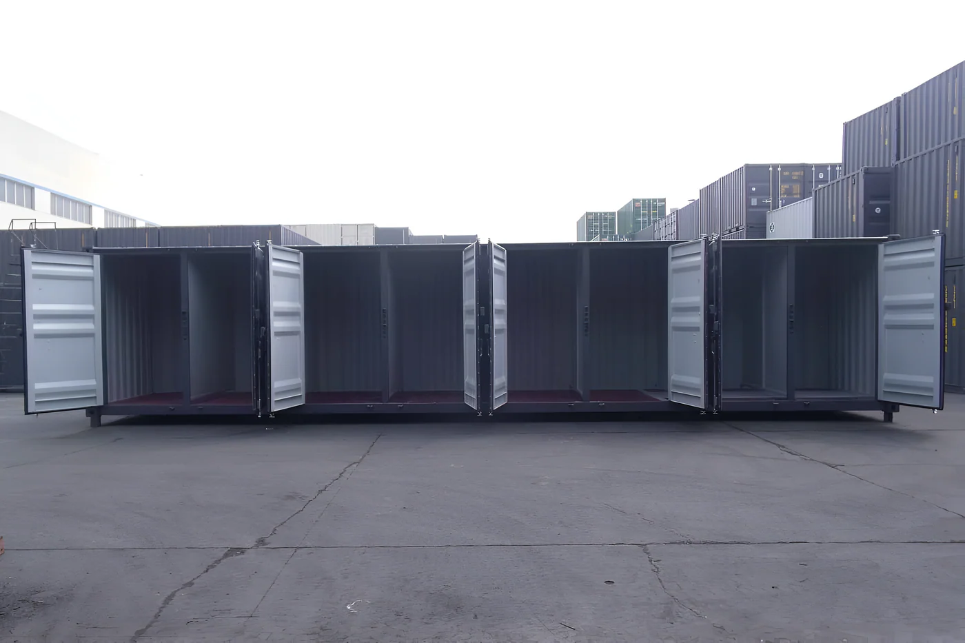 Conteneur de stockage 40 pieds avec 8 portes – Image 4