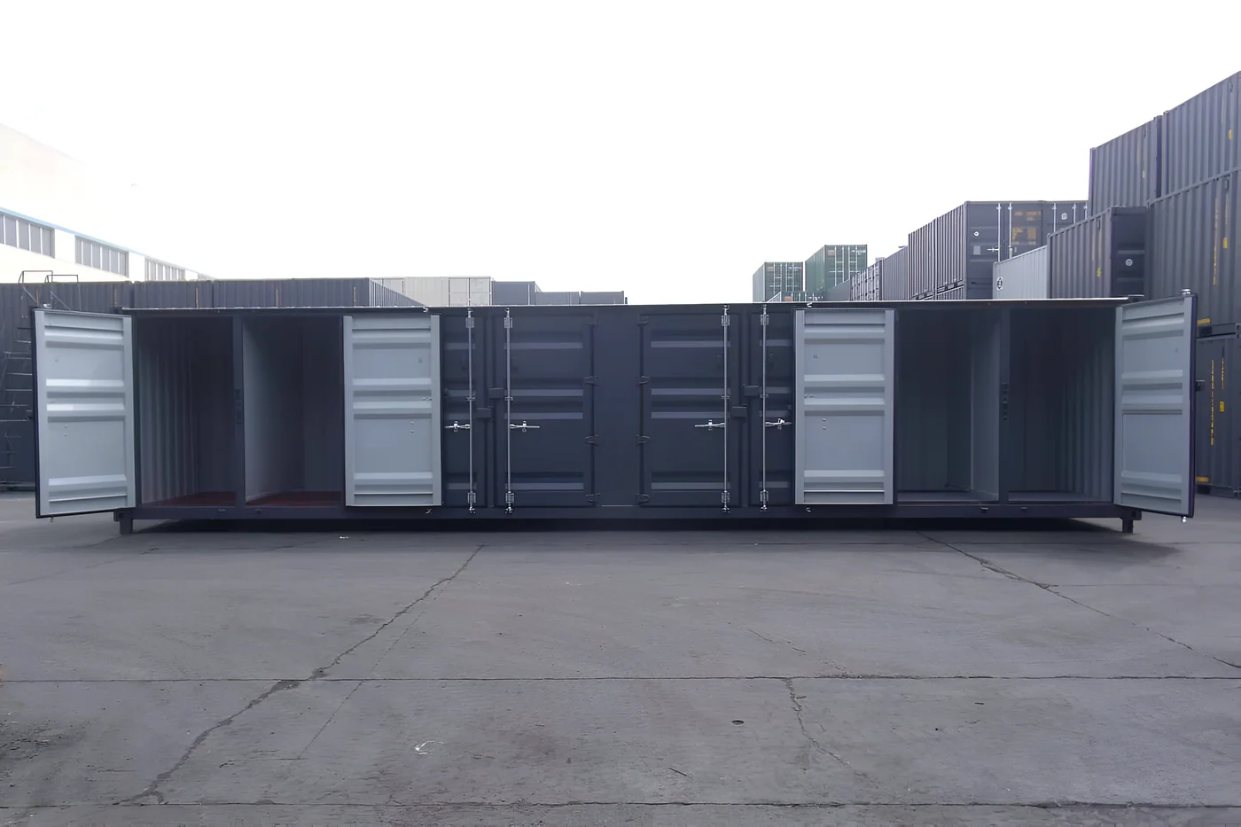 Conteneur de stockage 40 pieds avec 8 portes – Image 5
