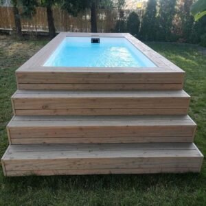 Piscine Conteneur avec habillage bois