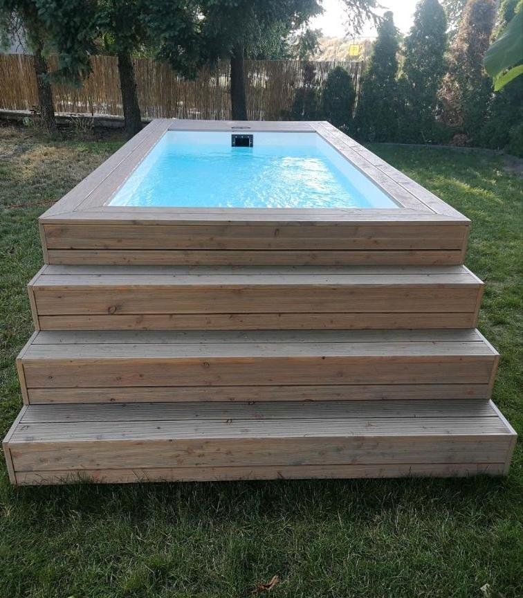 Piscine Conteneur avec habillage bois