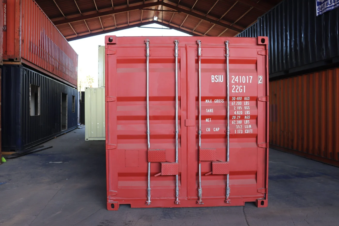 Conteneur rouge neuf 10 pieds – Image 2