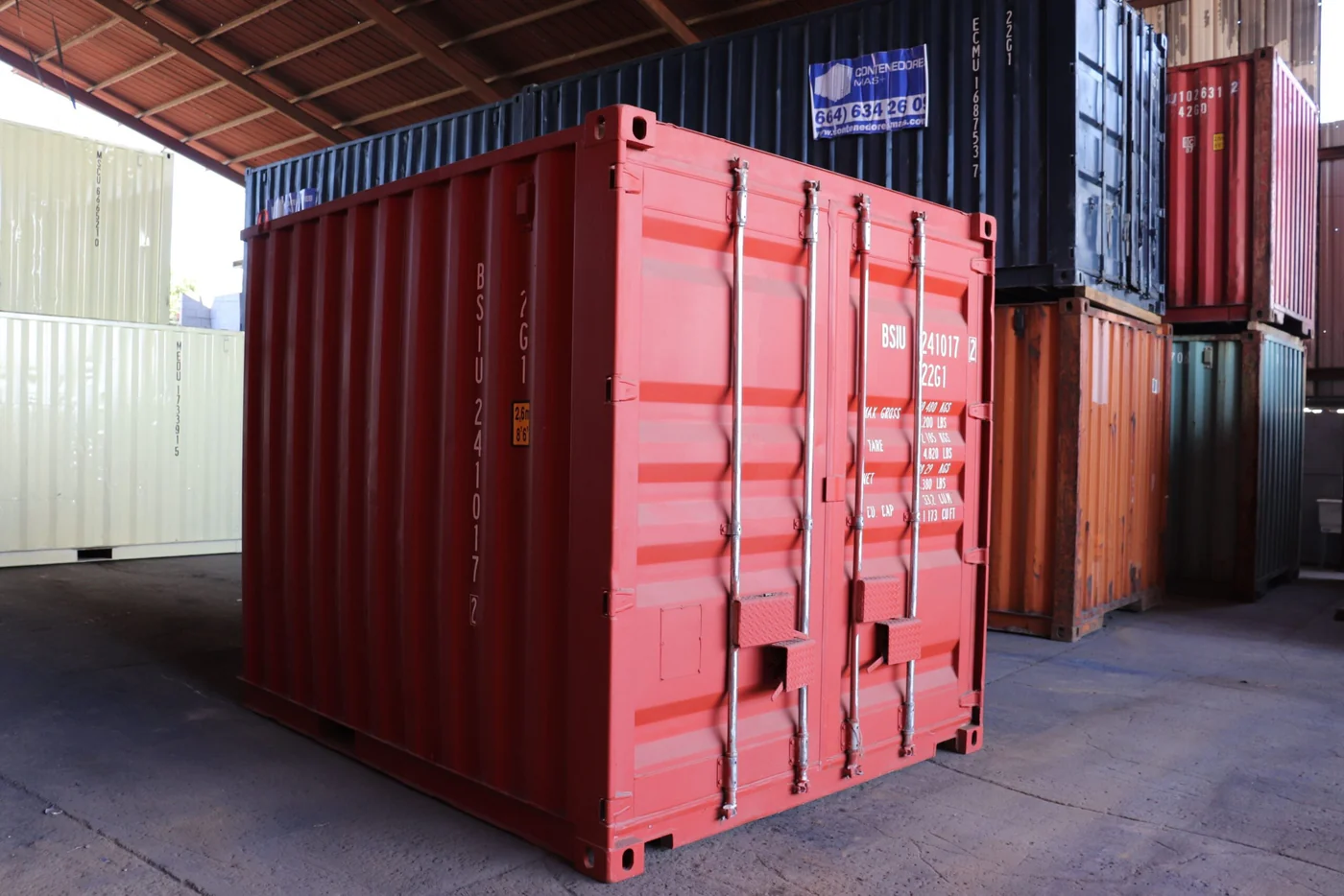 Conteneur rouge neuf 10 pieds – Image 3