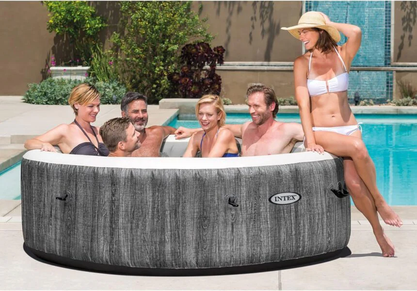 Intex PureSpa Deluxe bois gris – 63″ x 21″ – Image 3