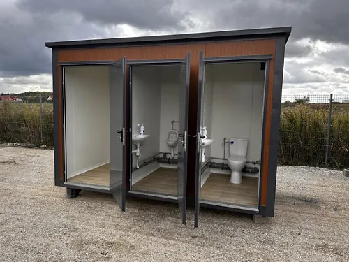 Conteneur sanitaire type pavillon avec cabine triple – Image 3