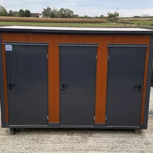 Conteneur sanitaire type pavillon avec cabine triple