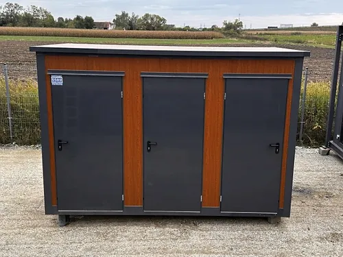 Conteneur sanitaire type pavillon avec cabine triple